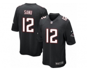 Men's Nike Atlanta Falcons #12 Mohamed Sanu Game Black Alternate NFL Jersey