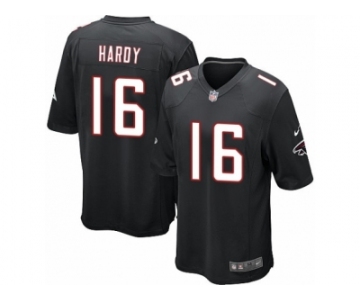 Men's Nike Atlanta Falcons #16 Justin Hardy Game Black Alternate NFL Jersey