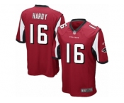 Men's Nike Atlanta Falcons #16 Justin Hardy Game Red Team Color NFL Jersey