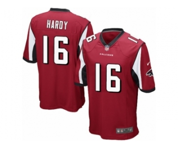 Men's Nike Atlanta Falcons #16 Justin Hardy Game Red Team Color NFL Jersey