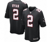 Men's Nike Atlanta Falcons #2 Matt Ryan Game Black Alternate NFL Jersey