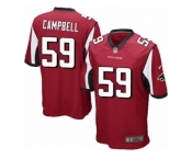 Men's Nike Atlanta Falcons #59 De'Vondre Campbell Game Red Team Color NFL Jersey