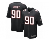 Men's Nike Atlanta Falcons #90 Derrick Shelby Game Black Alternate NFL Jersey