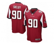 Men's Nike Atlanta Falcons #90 Derrick Shelby Game Red Team Color NFL Jersey