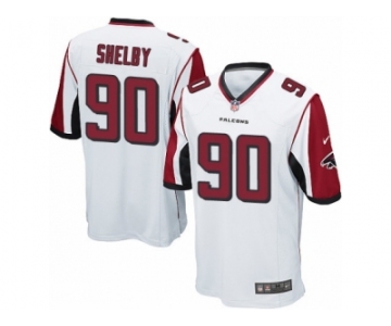 Men's Nike Atlanta Falcons #90 Derrick Shelby Game White NFL Jersey