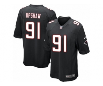 Men's Nike Atlanta Falcons #91 Courtney Upshaw Game Black Alternate NFL Jersey