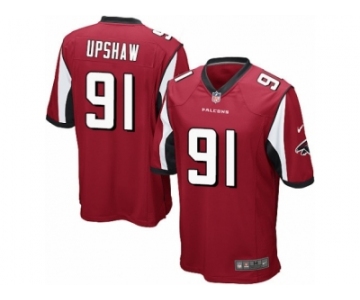 Men's Nike Atlanta Falcons #91 Courtney Upshaw Game Red Team Color NFL Jersey