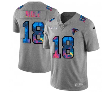 Atlanta Falcons #18 Calvin Ridley Men's Nike Multi-Color 2020 NFL Crucial Catch NFL Jersey Greyheather