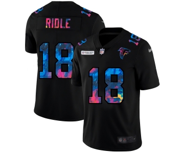 Atlanta Falcons #18 Calvin Ridley Men's Nike Multi-Color Black 2020 NFL Crucial Catch Vapor Untouchable Limited Jersey