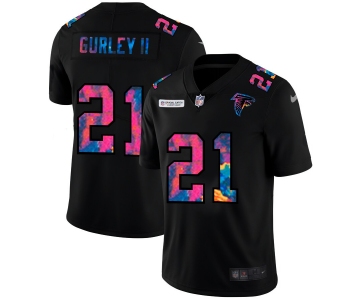 Atlanta Falcons #21 Todd Gurley II Men's Nike Multi-Color Black 2020 NFL Crucial Catch Vapor Untouchable Limited Jersey