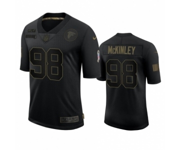 Atlanta Falcons #98 Takkarist McKinley Black 2020 Salute to Service Limited Jersey