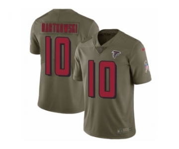 Men Nike Atlanta Falcons #10 Steve Bartkowski Limited Olive 2017 Salute to Service NFL Jersey