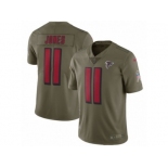 Men Nike Atlanta Falcons #11 Julio Jones Limited Olive 2017 Salute to Service NFL Jersey