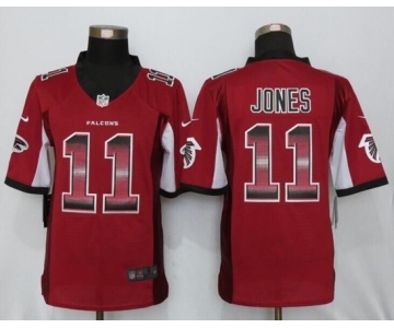 Men Nike Atlanta Falcons #11 Julio Jones Red Strobe Limited Jersey