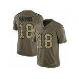 Men Nike Atlanta Falcons #18 Taylor Gabriel Limited Olive Camo 2017 Salute to Service NFL Jersey