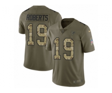 Men Nike Atlanta Falcons #19 Andre Roberts Limited Olive Camo 2017 Salute to Service NFL Jersey