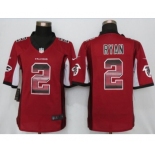 Men Nike Atlanta Falcons #2 Matt Ryan Red Strobe Limited Jersey