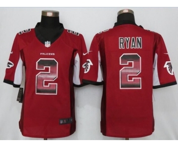 Men Nike Atlanta Falcons #2 Matt Ryan Red Strobe Limited Jersey