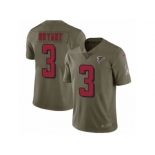 Men Nike Atlanta Falcons #3 Matt Bryant Limited Olive 2017 Salute to Service NFL Jersey