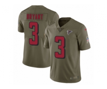 Men Nike Atlanta Falcons #3 Matt Bryant Limited Olive 2017 Salute to Service NFL Jersey