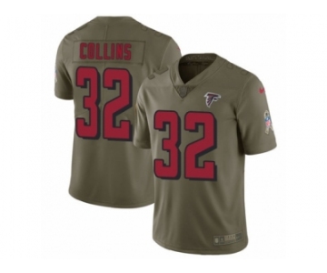 Men Nike Atlanta Falcons #32 Jalen Collins Limited Olive 2017 Salute to Service NFL Jersey