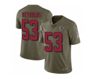 Men Nike Atlanta Falcons #53 LaRoy Reynolds Limited Olive 2017 Salute to Service NFL Jersey