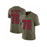 Men Nike Atlanta Falcons #70 Jake Matthews Limited Olive 2017 Salute to Service NFL Jersey