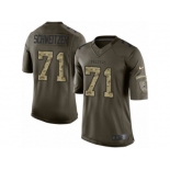 Men Nike Atlanta Falcons #71 Wes Schweitzer Limited Green Salute to Service NFL Jersey