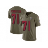 Men Nike Atlanta Falcons #71 Wes Schweitzer Limited Olive 2017 Salute to Service NFL Jersey