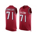 Men Nike Atlanta Falcons #71 Wes Schweitzer Limited Red Player Name & Number Tank Top NFL Jersey