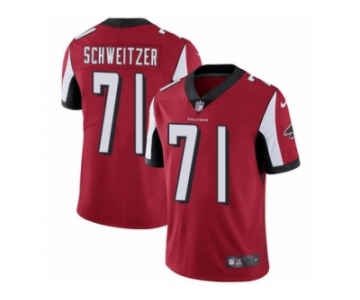 Men Nike Atlanta Falcons #71 Wes Schweitzer Red Team Color Vapor Untouchable Limited Player NFL Jersey