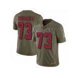 Men Nike Atlanta Falcons #73 Ryan Schraeder Limited Olive 2017 Salute to Service NFL Jersey