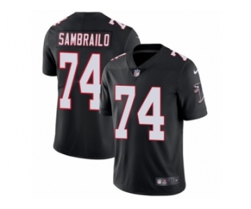 Men Nike Atlanta Falcons #74 Ty Sambrailo Black Alternate Vapor Untouchable Limited Player NFL Jersey