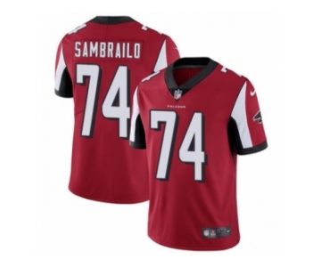 Men Nike Atlanta Falcons #74 Ty Sambrailo Red Team Color Vapor Untouchable Limited Player NFL Jersey