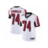 Men Nike Atlanta Falcons #74 Ty Sambrailo White Vapor Untouchable Limited Player NFL Jersey