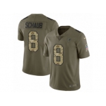 Men Nike Atlanta Falcons #8 Matt Schaub Limited Olive Camo 2017 Salute to Service NFL Jersey