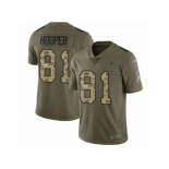 Men Nike Atlanta Falcons #81 Austin Hooper Limited Olive Camo 2017 Salute to Service NFL Jersey