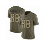 Men Nike Atlanta Falcons #88 Tony Gonzalez Limited Olive Camo 2017 Salute to Service NFL Jersey