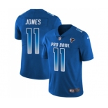 Men's Atlanta Falcons #11 Julio Jones Limited Royal Blue NFC 2019 Pro Bowl Football Jersey