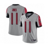 Men's Atlanta Falcons #11 Julio Jones Limited Silver Inverted Legend Football Jersey