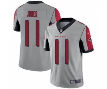 Men's Atlanta Falcons #11 Julio Jones Limited Silver Inverted Legend Football Jersey