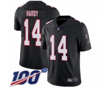 Men's Atlanta Falcons #14 Justin Hardy Black Alternate Vapor Untouchable Limited Player 100th Season Football Jersey