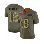 Men's Atlanta Falcons #18 Calvin Ridley 2019 Olive Camo Salute to Service Limited Jersey