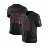 Men's Atlanta Falcons #18 Calvin Ridley Limited Black Rush Impact Football Jersey