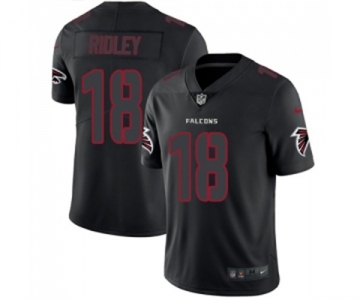 Men's Atlanta Falcons #18 Calvin Ridley Limited Black Rush Impact Football Jersey