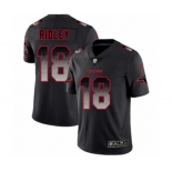 Men's Atlanta Falcons #18 Calvin Ridley Limited Black Smoke Fashion Football Jersey