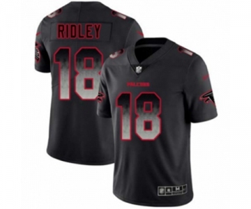 Men's Atlanta Falcons #18 Calvin Ridley Limited Black Smoke Fashion Football Jersey