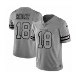 Men's Atlanta Falcons #18 Calvin Ridley Limited Gray Team Logo Gridiron Football Jersey