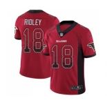 Men's Atlanta Falcons #18 Calvin Ridley Limited Red Rush Drift Fashion Football Jersey