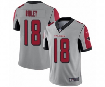 Men's Atlanta Falcons #18 Calvin Ridley Limited Silver Inverted Legend Football Jersey